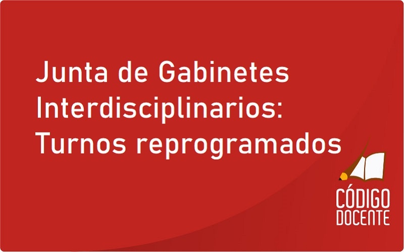 Junta de Gabinetes Interdisciplinarios: Turnos reprogramados