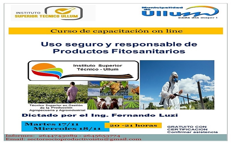 Curso on line: Uso seguro y responsable de Productos Fitosanitarios
