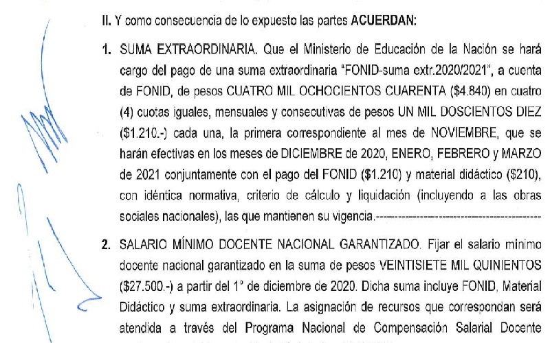 Paritaria Nacional: Continuará el pago de Material Didáctico, el doble FONID y sube el Cargo Testigo