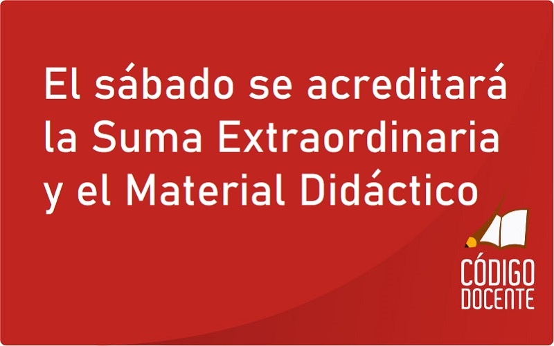 <h6>Haberes de Febrero</h6><h1>El sábado se acreditará la Suma Extraordinaria y el Material Didáctico</h1>