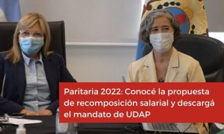Paritaria 2022: Conocé la propuesta de recomposición salarial y descargá el mandato de UDAP