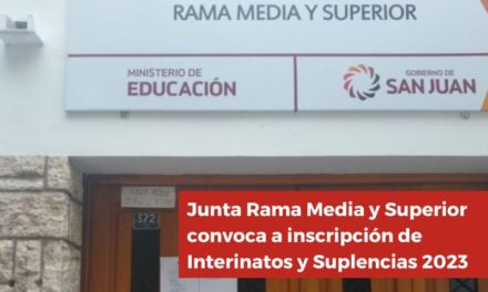 Junta Rama Media y Superior convoca a inscripción de Interinatos y Suplencias 2023