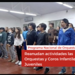 Reanudan actividades las Orquestas y Coros Infantiles y Juveniles