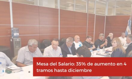 Mesa del Salario: 35% de aumento en 4 tramos hasta diciembre