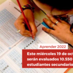 Aprender 2022: este miércoles 19 de octubre serán evaluados 10.550 estudiantes secundarios