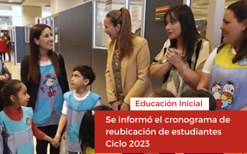 Educación Inicial informó el cronograma de reubicación de estudiantes Ciclo 2023