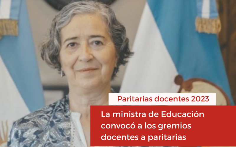 La ministra de Educación convocó a los gremios docentes a paritarias