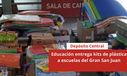 Educación entrega kits de plástica a escuelas del Gran San Juan