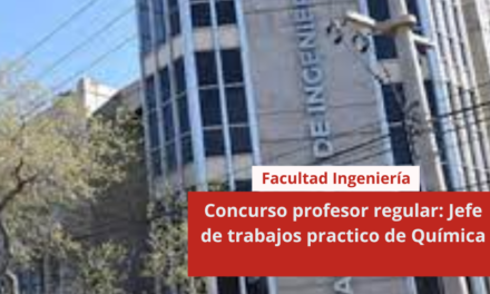 Concurso profesor regular: Jefe de trabajos practico de Química