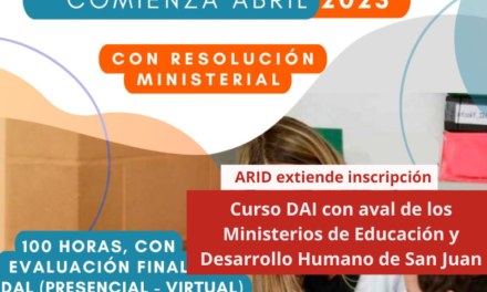 Curso DAI con aval de los Ministerios de Educación y Desarrollo Humano de San Juan