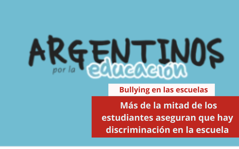 Bullying: más de la mitad de los estudiantes aseguran que hay discriminación en la escuela