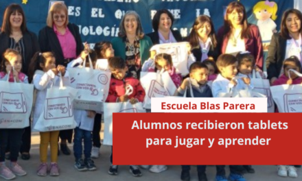 Escuela Blas Parera: alumnos recibieron tablets para jugar y aprender