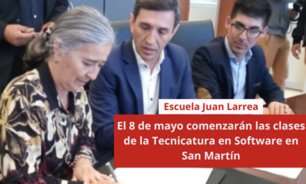 El 8 de mayo comenzarán las clases de la Tecnicatura en Software en San Martín