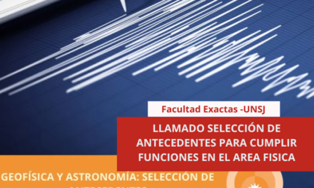 LLAMADO SELECCIÓN DE ANTECEDENTES PARA CUMPLIR FUNCIONES EN EL AREA FISICA