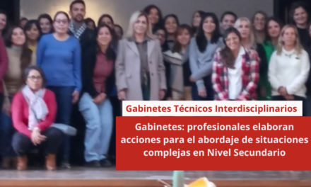Gabinetes: profesionales elaboran acciones para el abordaje de situaciones complejas en Nivel Secundario