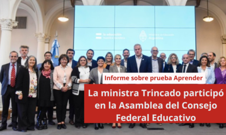 La ministra Trincado participó en la Asamblea del Consejo Federal Educativo