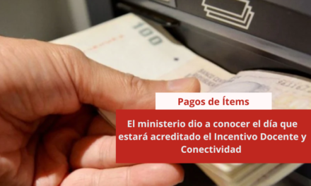 El ministerio dio a conocer el día que estará acreditado el Incentivo Docente y Conectividad