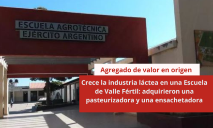 Crece la industria láctea de la Escuela Agrotécnica de Valle Fértil: adquirieron una pasteurizadora y una ensachetadora