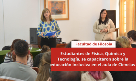 Estudiantes de Física, Química y Tecnología, se capacitaron sobre la educación inclusiva en el aula de Ciencias