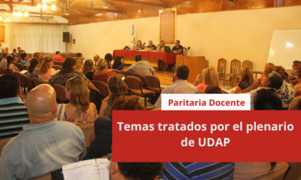 Temas tratados por el plenario de UDAP