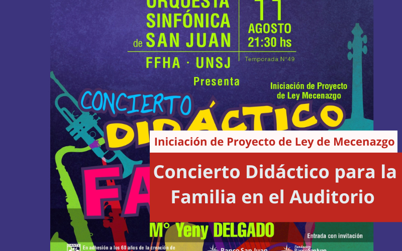 Concierto Didáctico para la Familia en el Auditorio