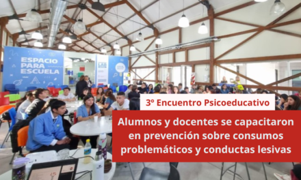 Alumnos y docentes se capacitaron en prevención sobre consumos problemáticos y conductas lesivas