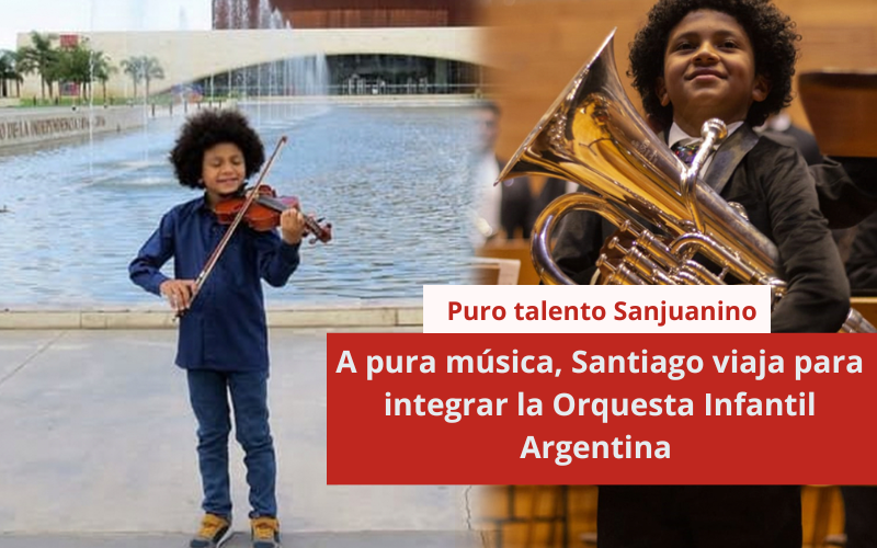 A pura música, Santiago viaja para integrar la Orquesta Infantil Argentina