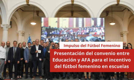 Presentación del convenio entre Educación y AFA para el incentivo del fútbol femenino en escuelas