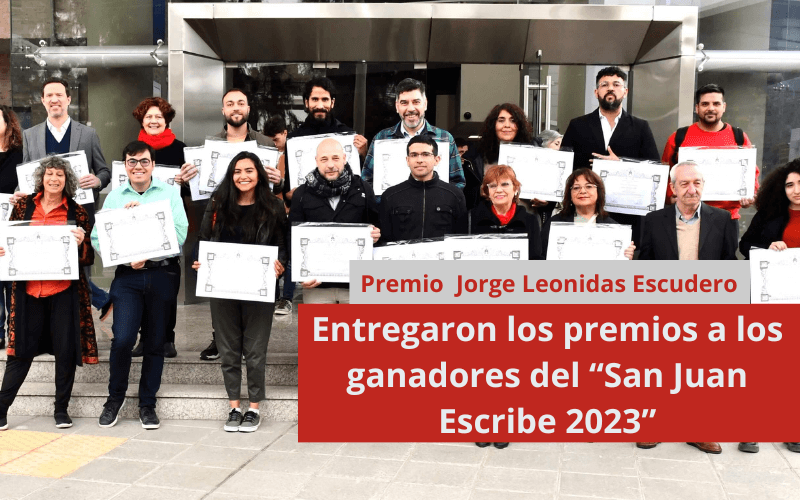 Entregaron los premios a los ganadores del “San Juan Escribe 2023”