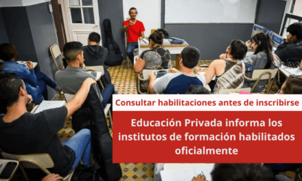 Educación Privada informa los institutos de formación habilitados oficialmente