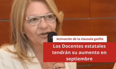 Los docentes estatales tendrán su aumento en septiembre