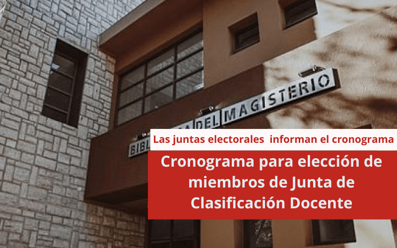 Cronograma para elección de miembros de Junta de Clasificación Docente