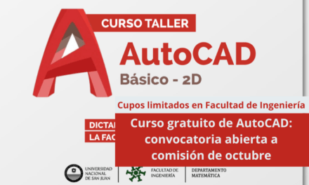 Curso gratuito de AutoCAD: convocatoria abierta a comisión de octubre
