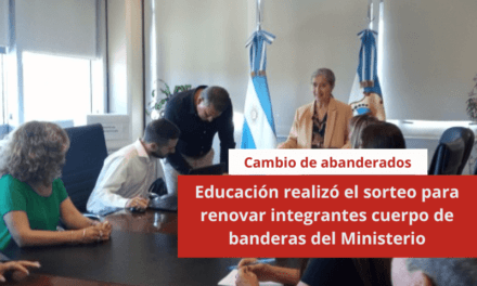 Educación realizó el sorteo para renovar integrantes cuerpo de banderas del Ministerio