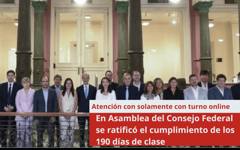 En Asamblea del Consejo Federal se ratificó el cumplimiento de los 190 días de clase