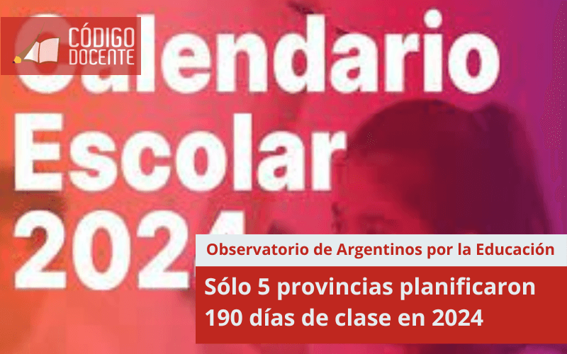 Sólo 5 provincias planificaron 190 días de clase en 2024