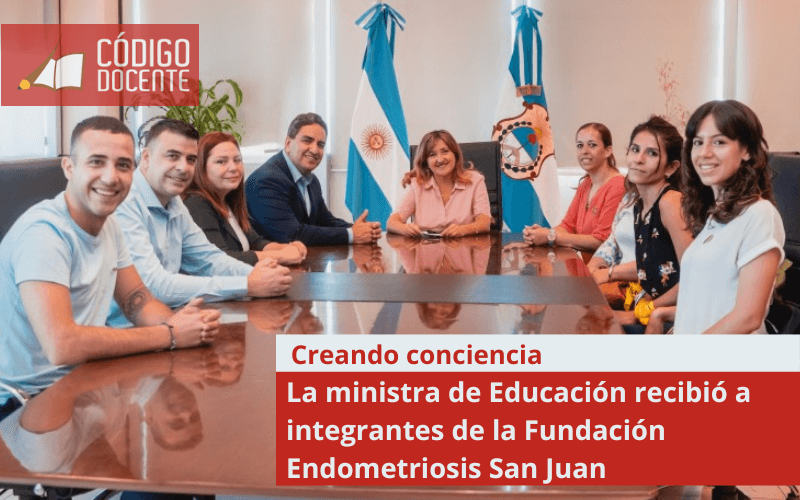 La ministra de Educación recibió a integrantes de la Fundación Endometriosis San Juan