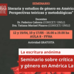 Seminario sobre crítica literaria y género en América Latina