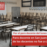 Paro docente en San Juan: un 55% de los docentes no fue a clases