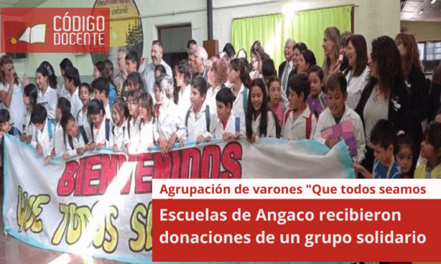 Escuelas de Angaco recibieron donaciones de un grupo solidario