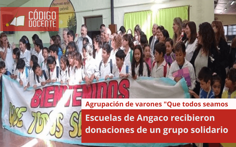 Escuelas de Angaco recibieron donaciones de un grupo solidario