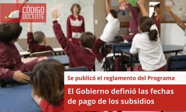 Vouchers educativos: el Gobierno definió las fechas de pago de los subsidios