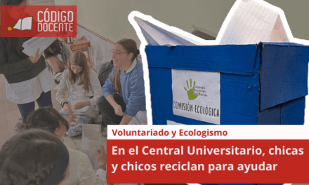 En el Central Universitario, chicas y chicos reciclan para ayudar