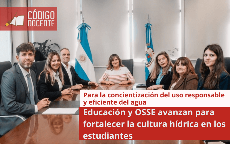 Educación y OSSE avanzan para fortalecer la cultura hídrica en los estudiantes