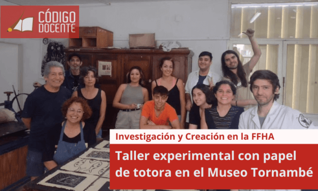 Taller experimental con papel de totora en el Museo Tornambé