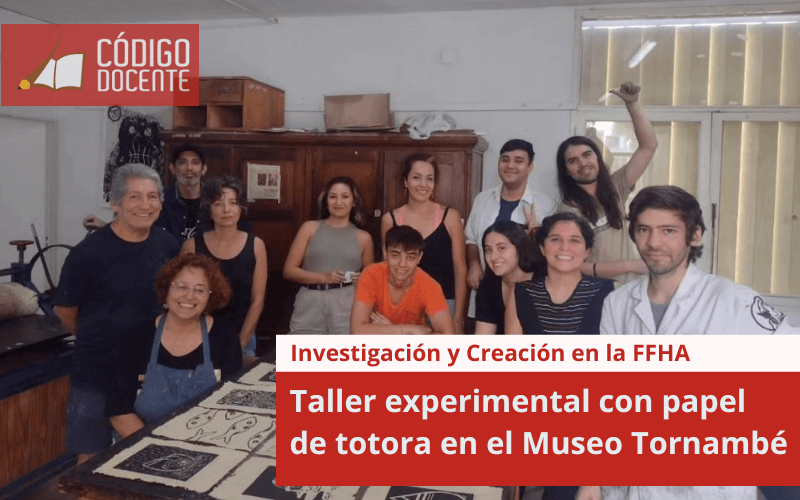 Taller experimental con papel de totora en el Museo Tornambé