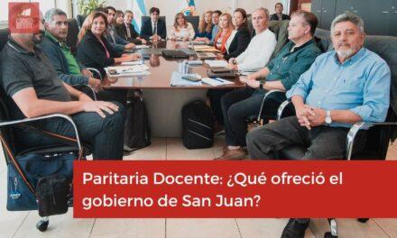 Paritaria Docente: ¿Qué ofreció el gobierno de San Juan?