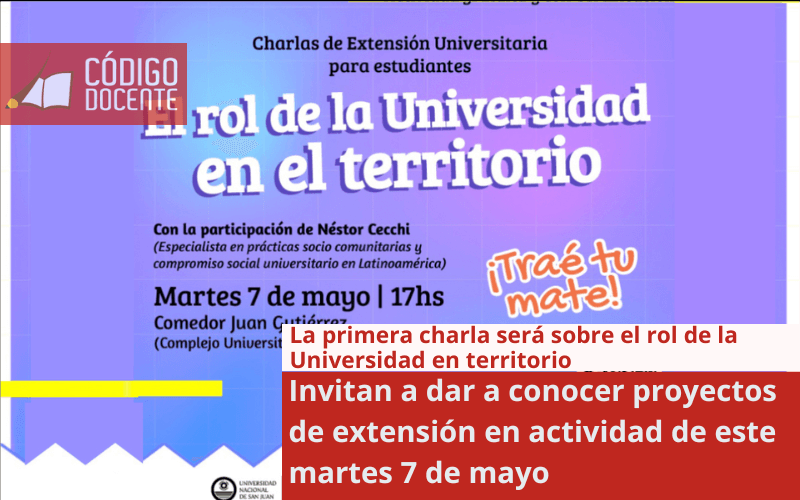 Invitan a dar a conocer proyectos de extensión en actividad de este martes 7 de mayo