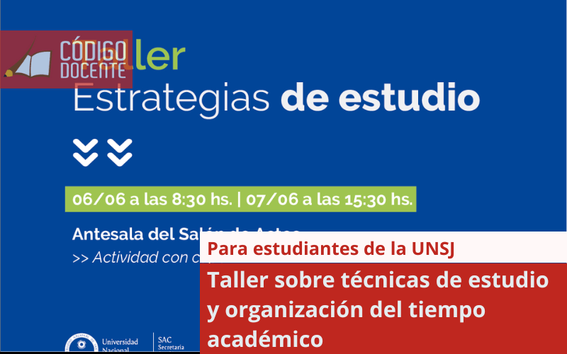 Taller sobre técnicas de estudio y organización del tiempo académico