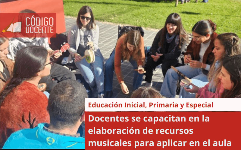 Docentes se capacitan en la elaboración de recursos musicales para aplicar en el aula